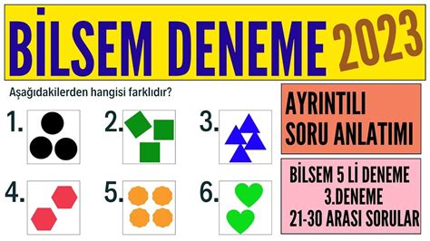 ilkokul bilsem sınav soruları